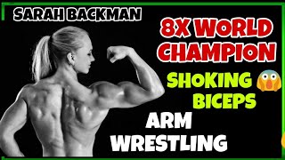 8X World Champion Sarah Backman Arm Wrestling  Shoking 😱 Match  MG Arm Wrestling [upl. by Bui722]