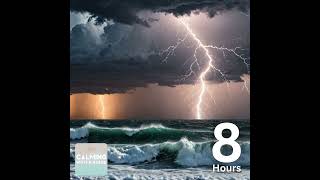 Thunderstorm Sounds amp Ocean Waves  8 Hour Sleep amp Relaxation [upl. by Aitercal]