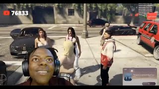 IShowSpeed Plays GTA RP Again FUNNY [upl. by Mosera453]