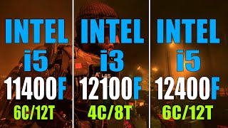 INTEL i5 11400F vs INTEL i3 12100F vs INTEL i5 12400F  PC GAMES TEST [upl. by Aicella672]