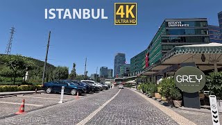 Istanbul 4K  Agaoglu Maslak and Vadistanbul regions tour [upl. by Nallac]