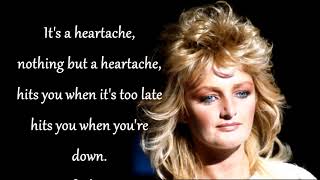 Its a Heartache BONNIE TYLER with lyrics [upl. by Guild]