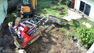 Belgard paver patio install day 1 [upl. by Wrdna]