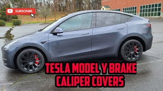 Tesla Model Y Brake Caliper Covers [upl. by Eceinaj]