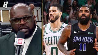 Shaq amp NBA TV crew REACTION to Celtics vs Mavericks Game 1 Highlights [upl. by Yelyak778]