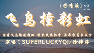 superluckyqi徐梓淳  飞鸟撞彩虹 抒情版「你像飞鸟撞进彩虹 扑到我的怀中 温柔散落在天空」【动态歌词】 [upl. by Moriah]