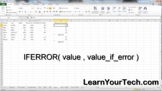 IFERROR Function Microsoft Excel [upl. by Annazus354]