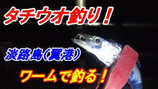 太刀魚釣り！淡路島（翼港）太刀魚ワインドワームでの釣り2023年10月7日 [upl. by Genesa686]