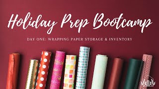 Wrapping Paper Storage Idea  How To Store Gift Wrap  Gift Wrap Inventory  Holiday Prep Bootcamp [upl. by Akirrehs]