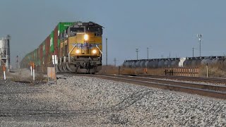 Speeding Freight Trains  Fantastic Compilation 4K [upl. by Llejk]