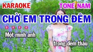 Karaoke Chờ Em Trong Đêm Tone Nam  Nhạc Trẻ 9x  Tuấn Cò [upl. by Avi]