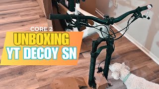 YTIndustries DECOY SN CORE 2  EMTB Unboxing [upl. by Ititrefen216]