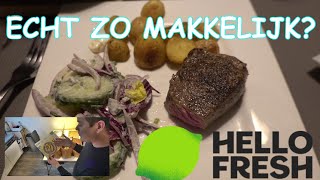 Eerste keer HELLO FRESH Kogelbiefstuk met Krieltjes [upl. by Ainer679]