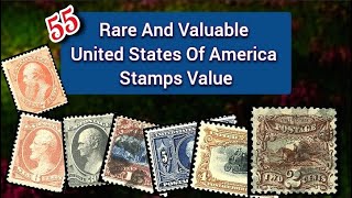 55 Rare And Valuable USA Stamps Value  America Stamps Worth Money [upl. by Walt]