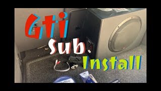 GOLF MK75 SUBWOOFER Install [upl. by Eimia]