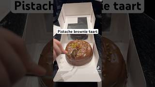 Pistache brownie taart tiktok shortsvideo food [upl. by Aldus]