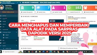 CARA MENGHAPUS DAN MEMPERBAIKI DATA ALAT PADA SARPRAS DAPODIK VERSI 2025 [upl. by Nita600]