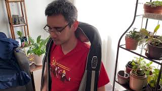 truMedic InstaShiatsu Neck and Back Massager with Heat IS3000PRO from Cosctocom Unboxing Review [upl. by Helmer]