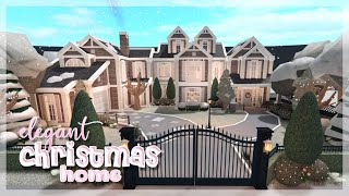 Elegant Christmas Home  Bloxburg Speed Build [upl. by Judd877]