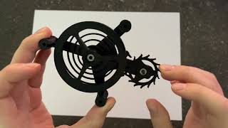 3D Printed Watch Escapement Mechanism  Mechanical Clock Project [upl. by Grigson]