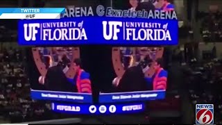 Graduates rushed off stage during UF graduation [upl. by Karli483]