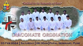 Diaconate Ordination 2024  3rd February 2024  Papal Seminary Pune [upl. by Pegeen868]