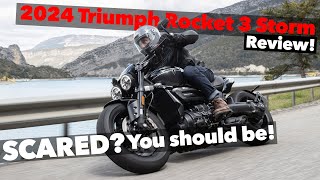 2024 Triumph Rocket 3 Storm  Review and first ride [upl. by Sanbo]