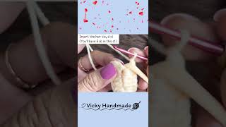 How to Crochet a Teddy Bear Hair Tie  Crochet Tutorial [upl. by Nickolas]