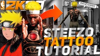 STEEZO TATTOO TUTORIAL 👁 LOOK LIKE STEEZO THE GOD TODAY • FREE TATTOO GLITCH ON NBA 2K20 [upl. by Nailil]