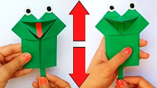 Origami Paper Frog  How To Make Paper Frog  Moving Paper Toys  Origami Animals  Easy Paper Craft [upl. by Trinetta]