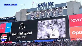 12 News Now Red Sox to honor Tim Wakefield 2004 team at home opener [upl. by Anivol816]