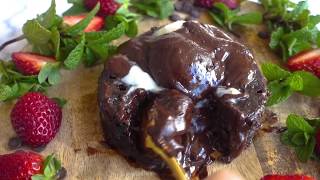 Keto Chocolate Lava Cake  5 Ingredients [upl. by Hsirt]