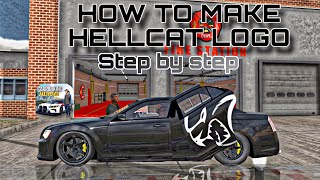 HOW TO MAKE HELLCAT LOGO😈✅ carparkingmultiplayer Step by step tutorial [upl. by Skiest981]