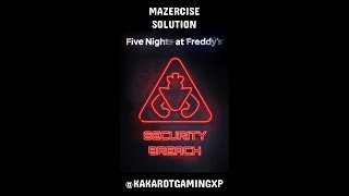 Mazercise Puzzle Solution FNAF Security Breach [upl. by Haleehs]