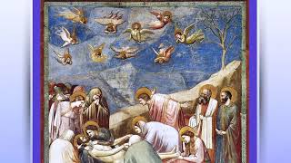 Descripción de la Obra Lamentación sobre Cristo muerto Compianto su Cristo morto del pintor Giotto [upl. by Bartolemo]