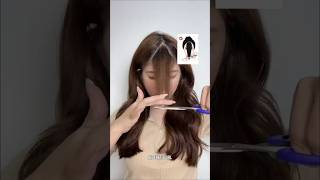 Self cut Korean bangs tutorial 🩷🌸youtubeshorts hairstyle shorts by kk Krista [upl. by Akemehs]