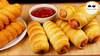 СОСИСКИ В ТЕСТЕ Рецепт теста самый простой Sausages in Dough [upl. by Gothurd637]