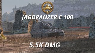 Jagdpanzer E 100  55k damage WoTB battle [upl. by Rai]