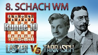 Siegbert Tarrasch Vs Emanuel Lasker 🏆 8 Schach WM München 1908 🏆 C67 Berliner Verteidigung  589 [upl. by Yrol]