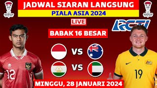 JADWAL SIARAN LANGSUNG PIALA ASIA MALAM INI LIVE RCTI  MINGGU 28 JAN 2024  INDONESIA VS AUSTRALIA [upl. by Asenab]