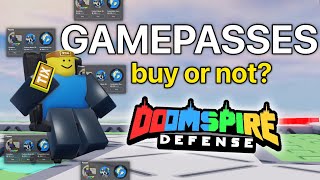 Is it worth buying Doomspire Defense gamepasses  ROBLOX [upl. by Orlantha]