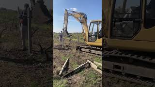 Корчёвка винограда komatsu jcb farming vineyard [upl. by Haroldson]