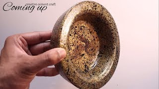 DIY cement Bowl  creative cement projects  Home decor ideas  easy and simple DIY ideas [upl. by Keelin171]