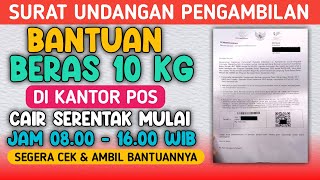 Surat Undangan Pengambilan Bantuan Pangan Beras 10Kg di Kantor Pos untuk KPM PKH amp BPNT Golongan Ini [upl. by Ardnuasak]