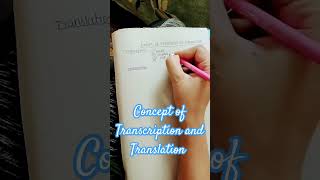 Concept of Transcription and Translation Genetic EngineeringBiotechnologytrendingbiology notes [upl. by Norre]