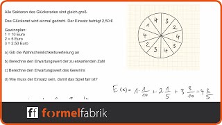 Erwartungswert – Wahrscheinlichkeitsverteilung – Glücksrad – Klassenarbeit [upl. by Suhploda]