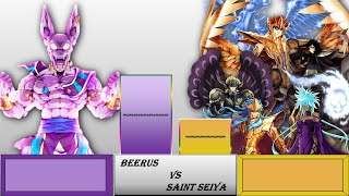 Beerus Vs Saint Seiya Power Level [upl. by Ralph]