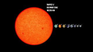 Trappist1 System Size Comparison Remastered [upl. by Lindo]