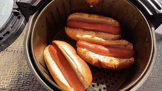 Air Fryer Hot Dogs Recipe  How To Cook Hot Dogs In The Air Fryer  So Easy [upl. by Ardnahs]