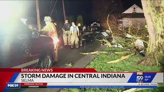 Indiana deadly storms Tornado damage in Selma [upl. by Mercier]